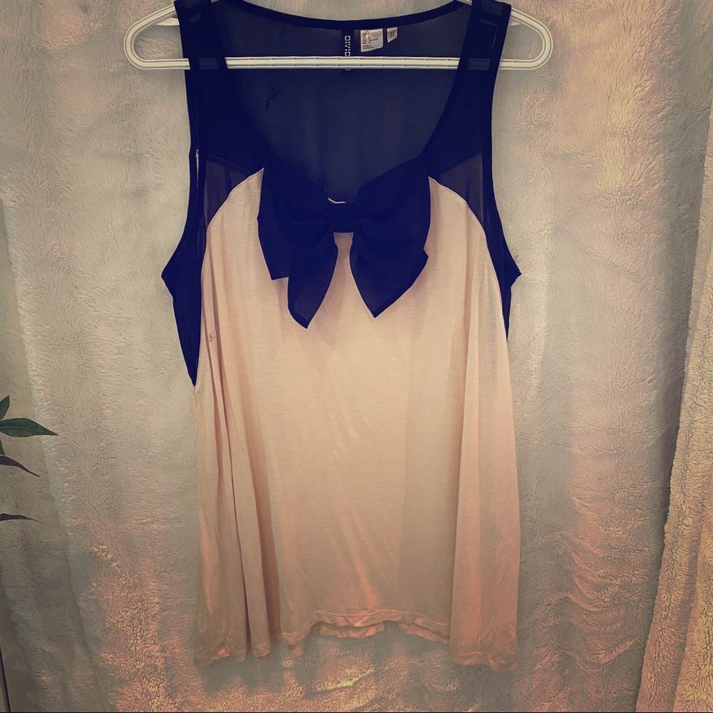 Cream and Sheer black H&M Tank Top